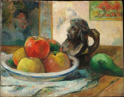 Natura morta con mele, pera e brocca da Paul Gauguin