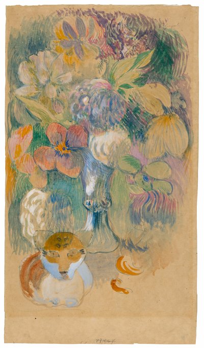 Natura morta con gatto da Paul Gauguin