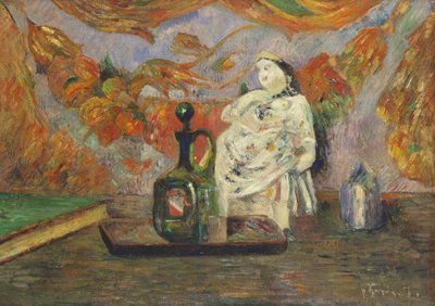 Natura morta con una figurina di ceramica da Paul Gauguin