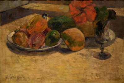 Natura morta con mango e ibisco da Paul Gauguin