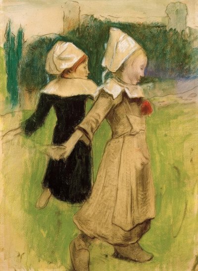 Studio per: Ragazze bretoni che danzano, Pont-Aven da Paul Gauguin