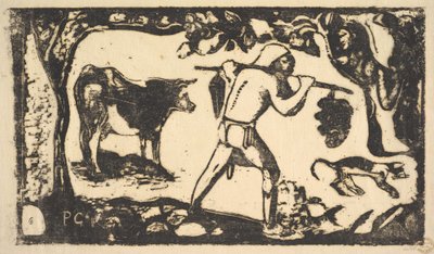 Tahitiano che trasporta banane da Paul Gauguin