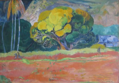 Tahitiano:  Fatata te moua Ai piedi di una montagna da Paul Gauguin