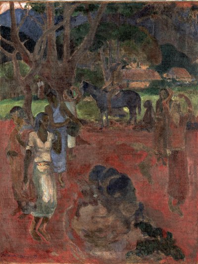 Paesaggio tahitiano con nove figure da Paul Gauguin