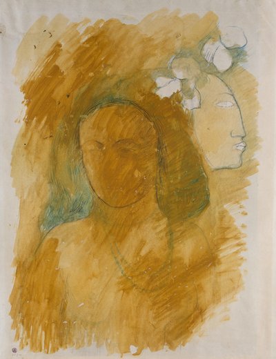 Tahitianische Frau mit bösem Geist da Paul Gauguin