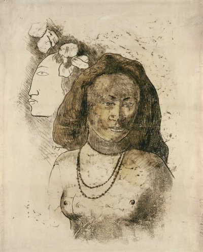 Donna tahitiana con spirito maligno L