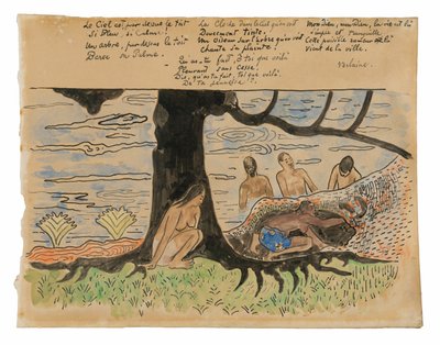 Tahitians che pescano da Paul Gauguin
