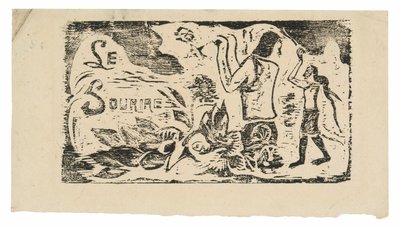 Tahitiani, Fiori e Foglie, testata per Le sourire da Paul Gauguin