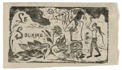 Tahiti, Fiori e Foglie, copricapo per Le sourire da Paul Gauguin