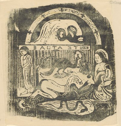 Te Atua Gli Dei Piccola Tavola [recto] da Paul Gauguin