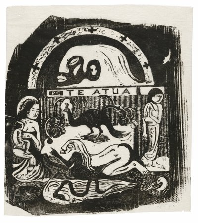 Te atua (Il Dio), dalla Suite delle ultime stampe a blocchi di legno da Paul Gauguin
