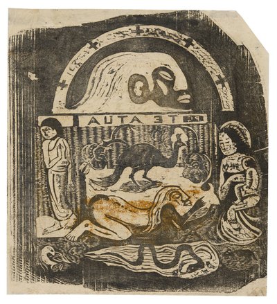 Te atua (Il Dio), dalla suite di stampe su blocchi di legno di epoca tarda da Paul Gauguin