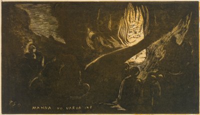 Il diavolo parla Mahna No Varua Ino, da Fragrance Noa Noa, 1893-94 da Paul Gauguin