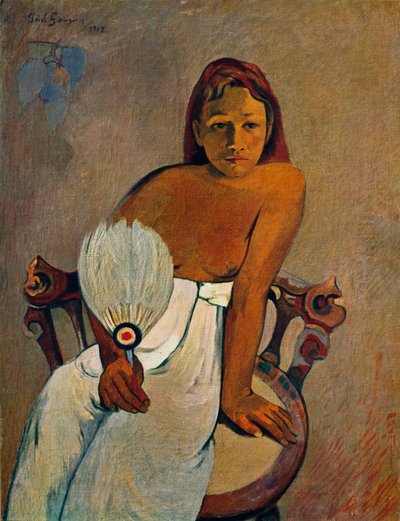 La ragazza con un ventaglio, 1902 da Paul Gauguin