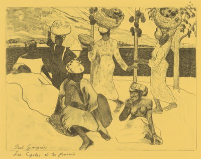 Le cavallette e le formiche: un souvenir della Martinica, dalla Suite Volpini: Dessins da Paul Gauguin