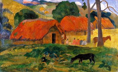 Le tre capanne, Tahiti da Paul Gauguin