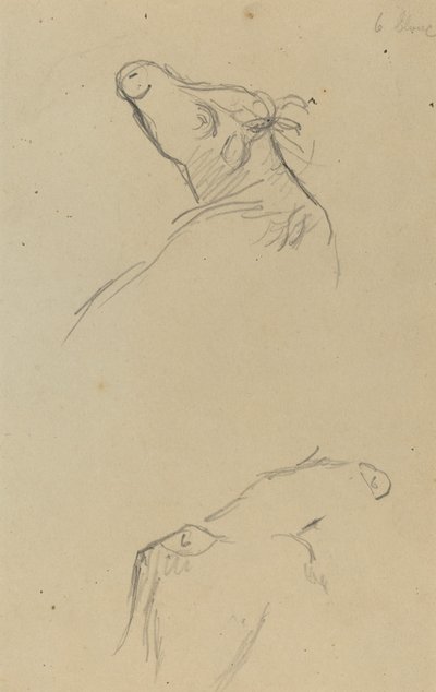 Due teste di mucca (verso) da Paul Gauguin