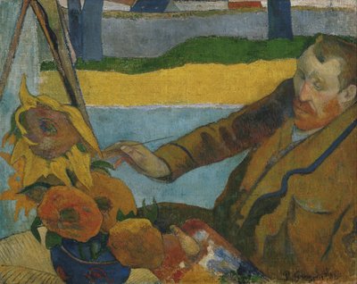 Vincent van Gogh che dipinge girasoli da Paul Gauguin