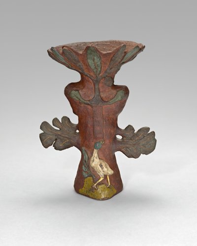 Vaso a forma di pianta tropicale con uccello e divinità, 1887-88 da Paul Gauguin