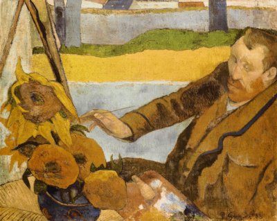 Vincent van Gogh che dipinge girasoli da Paul Gauguin