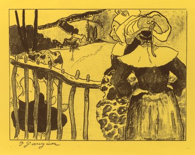 Suite Volpini: Donne Bretoni presso un Cancello (Bretonnes à la Barrière) da Paul Gauguin