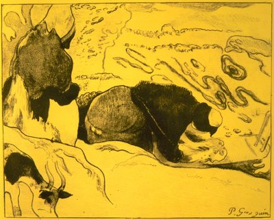 Lavandaie, dalla Suite Volpini: Dessins lithographiques, 1889 da Paul Gauguin