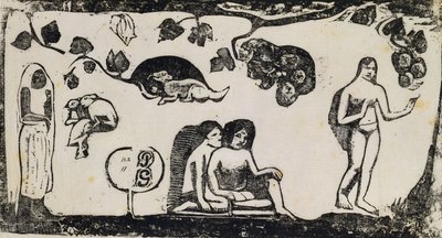 Donne, animali e fogliame da Paul Gauguin
