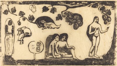 Donne, animali e fogliame Femmes, animaux et feuillages da Paul Gauguin