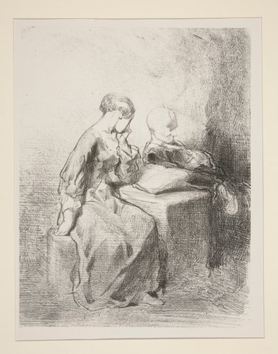 (LA LETTRICE) da Paul Gavarni