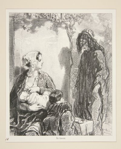 In nome di questi amori, che consoleranno la vostra vecchiaia, Signora, abbiate pietà di me! da Paul Gavarni