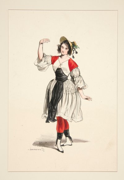 Barcaiola del Danubio. Cappello di paglia da Paul Gavarni