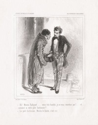 Baliverneries Parisiennes: Ah! Monsieur Radiguet, 1847 da Paul Gavarni