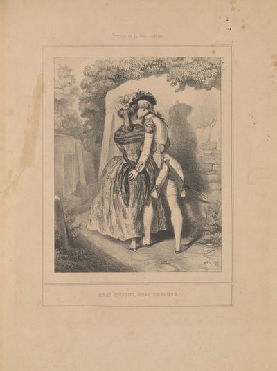 Braccio sopra, braccio sotto, dalla serie Scene di vita intima da Paul Gavarni