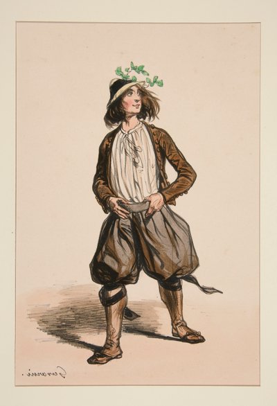 Capraio. Cappello di paglia da Paul Gavarni