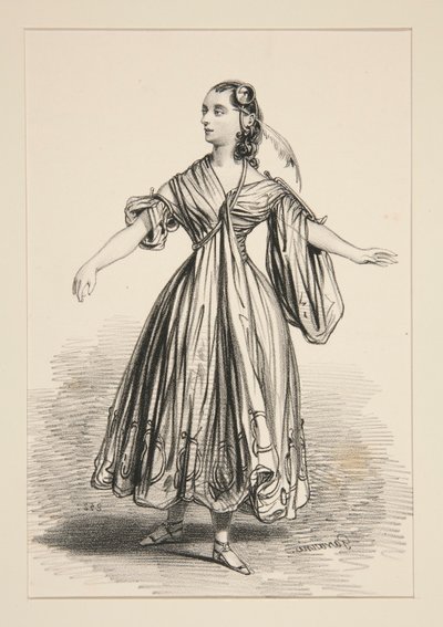 Costume di Mademoiselle Dejazet. Ruolo di L da Paul Gavarni
