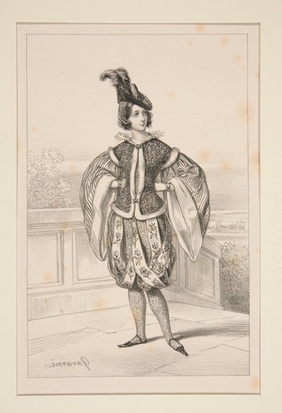 Costume di Madame la Marchesa de L.. da Paul Gavarni