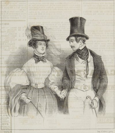 «Costumi del mattino» dalla serie «Revue Fashionable» da Paul Gavarni
