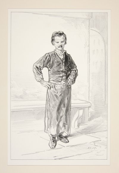 Bambino parigino, non cattivo, ma vivace. da Paul Gavarni