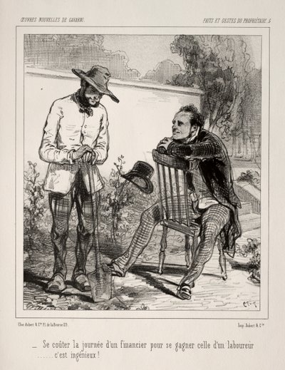 Faite et Gestes du Propriétaire da Paul Gavarni
