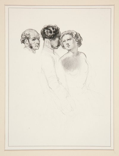 Studio di figura; Gruppo di tre figure da Paul Gavarni