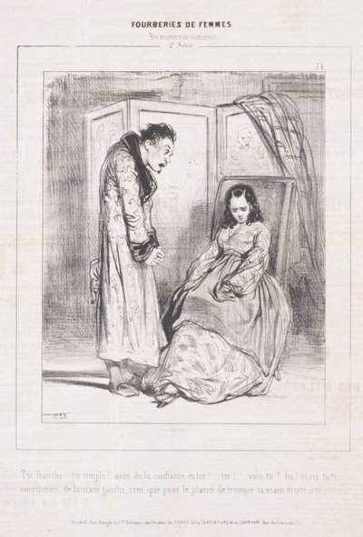 Fourberies de Femmes: En matière de sentiment, 1842 da Paul Gavarni