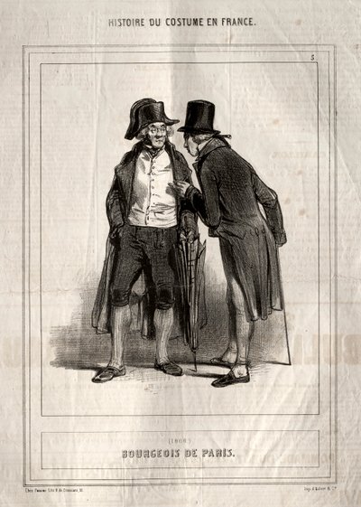 Histoire du Costume en France: Bourgeois de Paris da Paul Gavarni