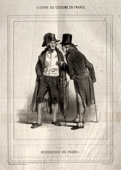 Histoire du Costume en France: Borghese di Parigi da Paul Gavarni