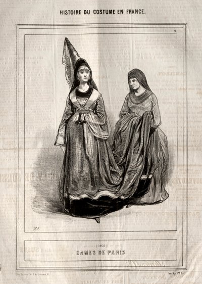 Storia del Costume in Francia: Dame di Parigi da Paul Gavarni