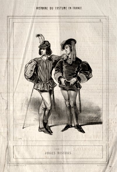 Storia del costume in Francia: Giudici da Paul Gavarni