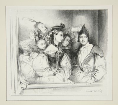 La Loge Du Bal da Paul Gavarni