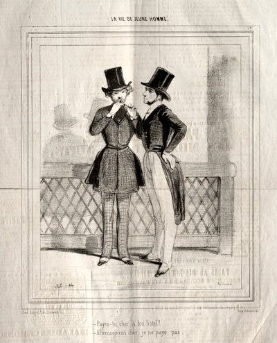 La vita di un giovane uomo, 1842 da Paul Gavarni