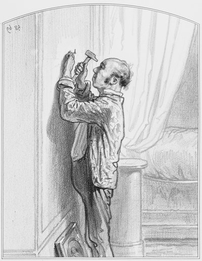 Il ritratto della Prima Donna, Tavola 4 da Les Toquades, 1858 da Paul Gavarni
