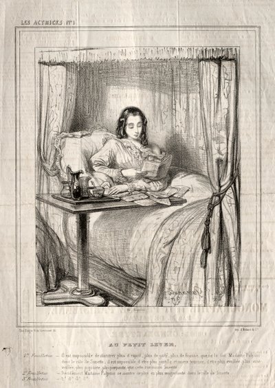 Les Actrices: Au petit lever..., 1843 da Paul Gavarni