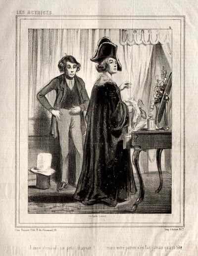 Le attrici: Avevo chiesto un piccolo cappello! da Paul Gavarni